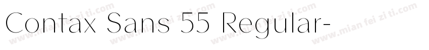 Contax Sans 55 Regular字体转换